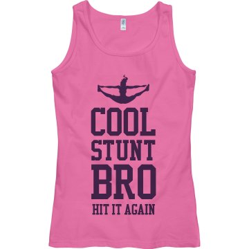 Cool Stunt Bro Junior Fit Bella Sheer Longer Length Rib Tank Top