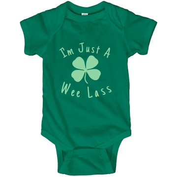 Just A Wee Lass Infant Rabbit Skins Lap Shoulder Creeper