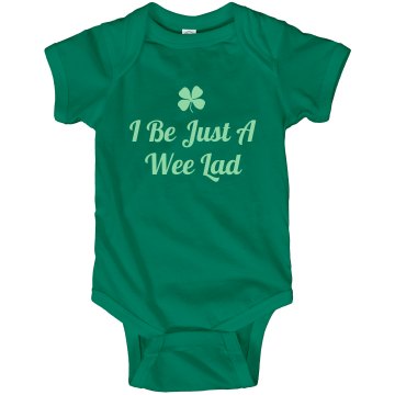 I'm Just A Wee Lad Infant Rabbit Skins Lap Shoulder Creeper
