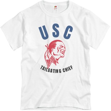 Tailgating Chief Unisex Basic Gildan Heavy Cotton Crew Neck Tee
