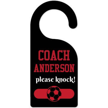 Soccer Coach Door Hang Door Knob Hanger