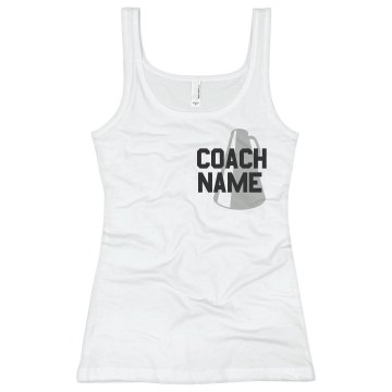 Cheer Coach Megaphone Junior Fit Basic Bella 2x1 Rib Tank Top