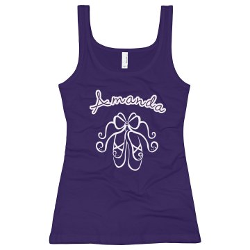 Amanda Ballet Tank Junior Fit Bella Longer Length 1x1 Rib Tank Top