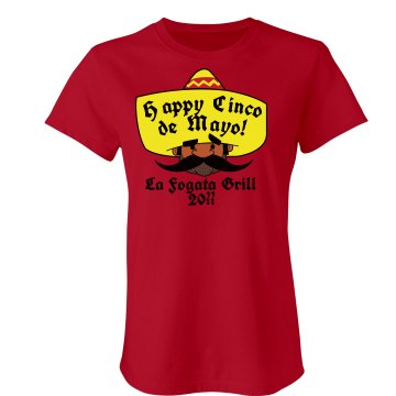 Cinco de Mayo Grill Tee Junior Fit Bella Crewneck Jersey Tee