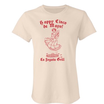Mexican Grill De Mayo Junior Fit Bella Crewneck Jersey Tee