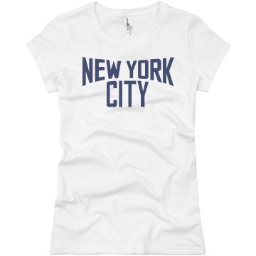 New York City Jersey Junior Fit Brightline 3/4 Sleeve Jersey Tee