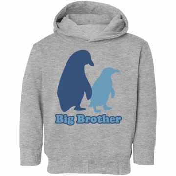 Big Brother Penguin Toddler Rabbit Skins Hooded Sweatshirt