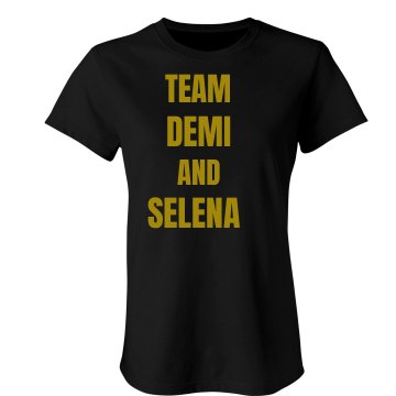 Team Demi & Selena Junior Fit Bella Sheer Longer Length Rib Tee
