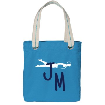 Initials Swim Tote Port Authority Color Canvas Tote