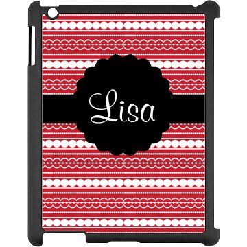 Custom Name iPad Case Black iPad Snap-on Case