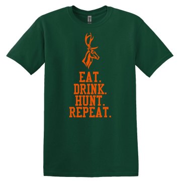 Deer Hunting T-Shirt Unisex Gildan Heavy Cotton Crew Neck Tee