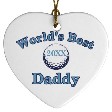Daddy Ornament Design Porcelain Heart Ornament