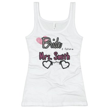 Bride & Future Mrs. Junior Fit Basic Bella 2x1 Rib Tank Top