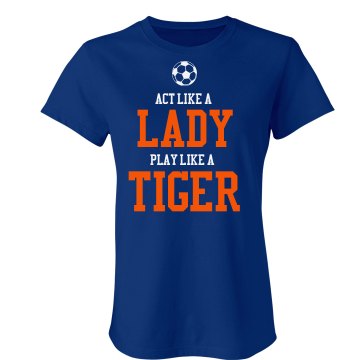 Play Like A Tiger Junior Fit Bella Sheer Longer Length Rib Tee