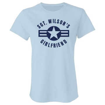 Air Force Girlfriend Junior Fit Bella Crewneck Jersey Tee