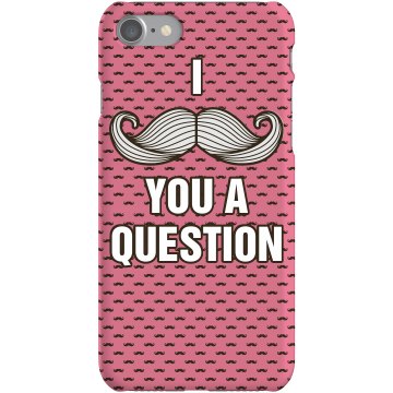 Mustache A Question Case Plastic iPhone 5 Case Black
