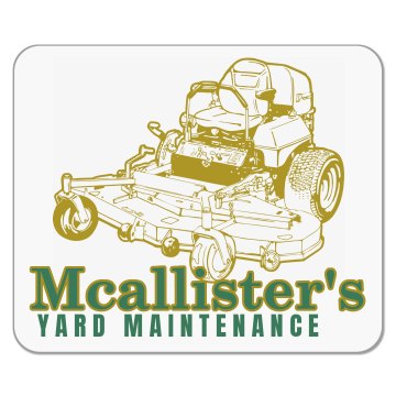 Gold Mower Landscaping Mousepad