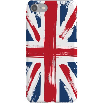 Painted UK Flag Case Plastic iPhone 5 Case Black