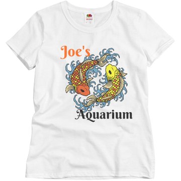 Joe's Aquarium T Misses Relaxed Fit Basic Gildan Heavy Cotton Tee