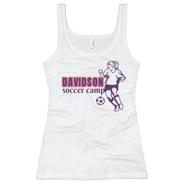 Davidson Soccer Camp Junior Fit Soffe 2x1 Rib Tank Top