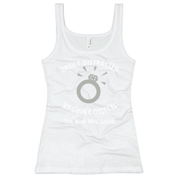 Easily Distracted... Junior Fit Bella Longer Length 1x1 Rib Tank Top