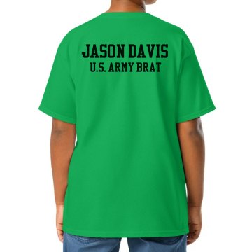 Be Warned Military w/Back Youth Gildan Ultra Cotton Crew Neck Tee
