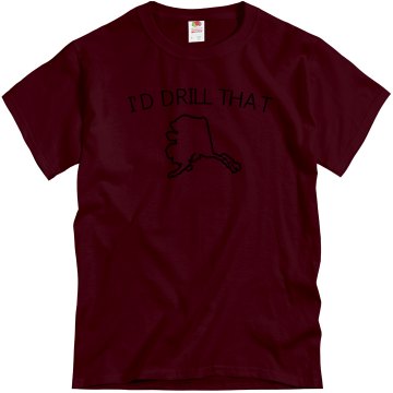Drill Baby Drill-mens Unisex Gildan Heavy Cotton Crew Neck Tee