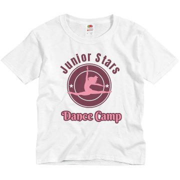 Junior Stars Dance Camp Youth Basic Gildan Ultra Cotton Crew Neck Tee