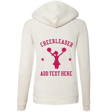 Cheer Squad Hoodie Junior Fit Bella Fleece Raglan Zip Hoodie