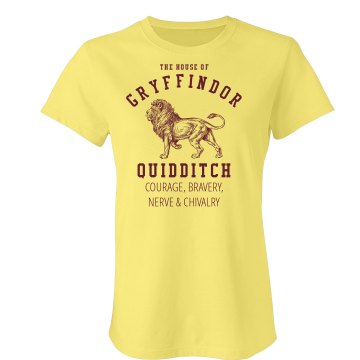 Gryffindor Quidditch Fan Junior Fit American Apparel Fine Jersey Tee