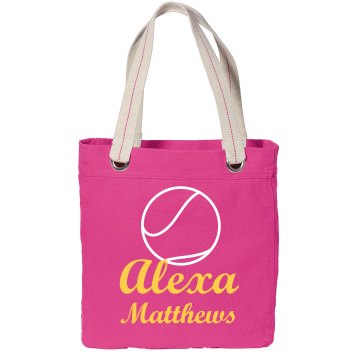 Alexa Custom Softball Port Authority Color Canvas Tote