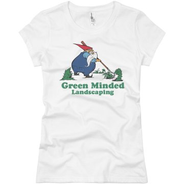 Green Minded Landscaping Junior Fit Basic Bella Favorite Tee