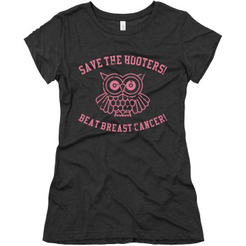 Save The Hooters Junior Fit Bella Triblend Tee