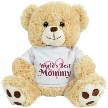 World's Best Mom Bear Medium Plush Teddy Bear
