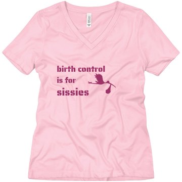 Birth Control Maternity Misses Relaxed Fit Anvil V-Neck Tee