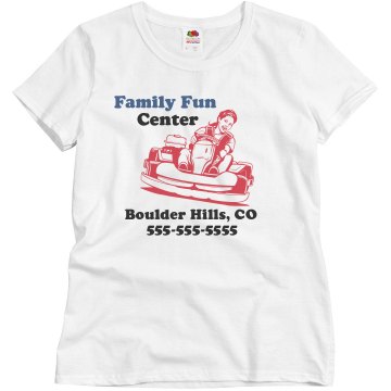 Family Fun Center Misses Relaxed Fit Basic Gildan Ultra Cotton Tee