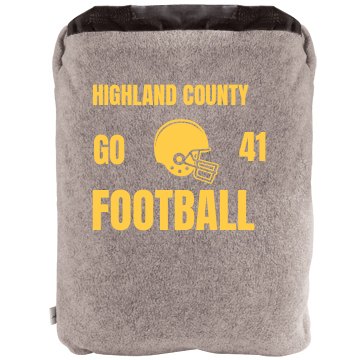 Football Fan Blanket 2-in-1 Poly Fleece Pillow Blanket 