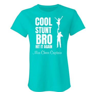 Cool Stunt Bro Junior Fit Bella Sheer Longer Length Rib Tee
