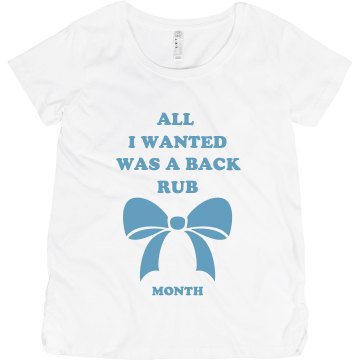 Back Rub Maternity Tee Junior Fit Basic Bella Favorite Tee
