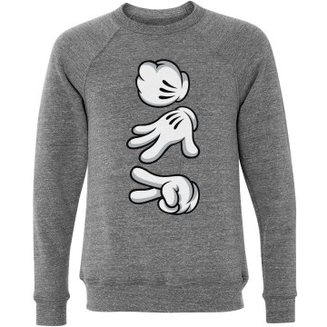 Rock Paper Scissors Crew Unisex Canvas Triblend Crew