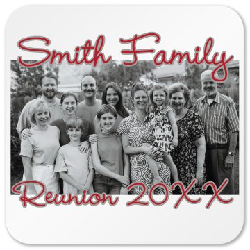 Reunion Coaster Square Plastic Coaster with Cork Back