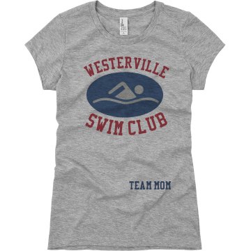 Westerville Swim Team Mom Junior Fit Basic Bella Favorite Tee