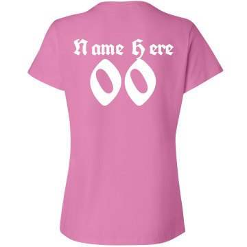 Breast Cancer Cure Walk Junior Fit Bella 1x1 Rib Cap Sleeve Raglan Tee