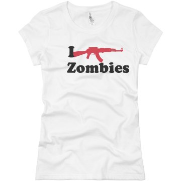I Shoot Zombies Junior Fit Basic Bella Favorite Tee
