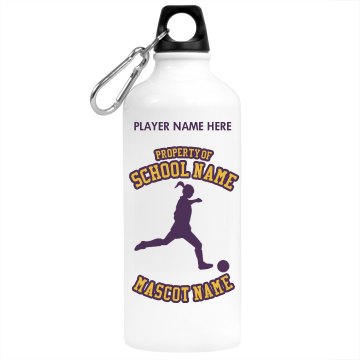 Property of Soccer Team Aluminum Water Bottle