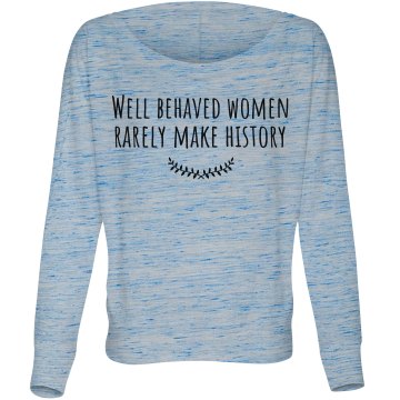 Well Behaved Women Junior Fit Bella Sheer Longer Length Scoopneck Tee