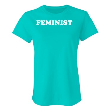 Feminist Junior Fit Bella Sheer Longer Length Rib Tee