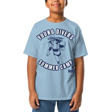 Young Divers Summer Camp Youth Gildan Heavy Cotton Crew Neck Tee