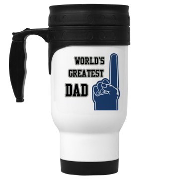 World's Greatest Dad Mug 14oz White Stainless Steel Travel Mug