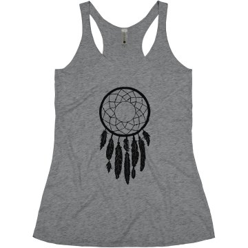 Dreamcatcher Tank Junior Fit Bella Triblend Racerback Tank